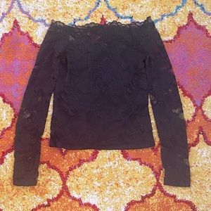 lace off the shoulder top